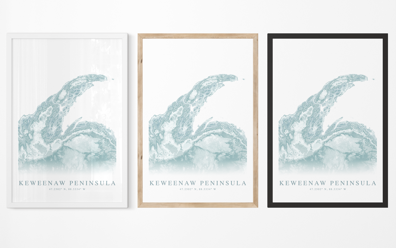 Keweenaw Peninsula Map Print