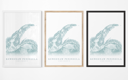 Keweenaw Peninsula Map Print