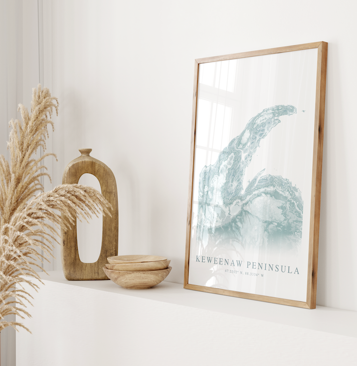 Keweenaw Peninsula Map Print