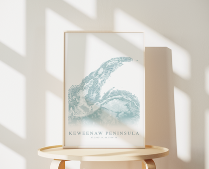 Keweenaw Peninsula Map Print