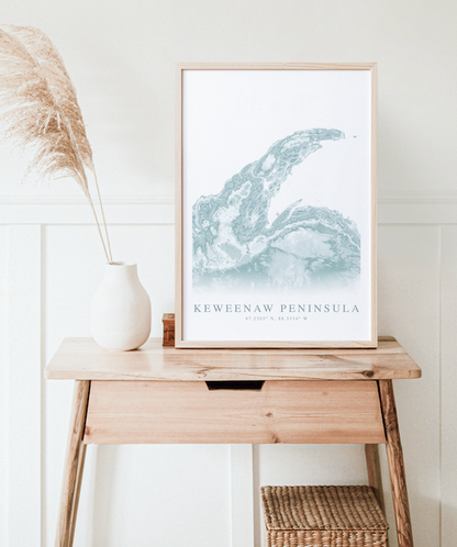 Keweenaw Peninsula Map Print
