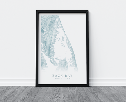 Back Bay VA Map Print