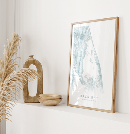 Back Bay VA Map Print