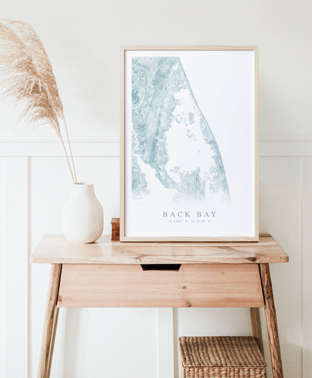 Back Bay VA Map Print