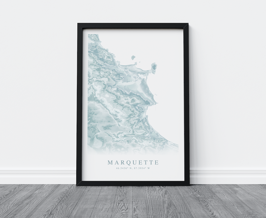 Marquette MI Map Print