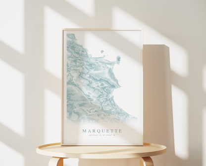 Marquette MI Map Print