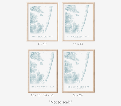 Isle of Wight Bay Map Print