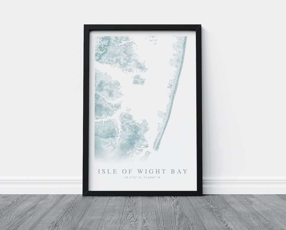 Isle of Wight Bay Map Print