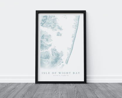 Isle of Wight Bay Map Print