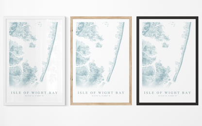 Isle of Wight Bay Map Print