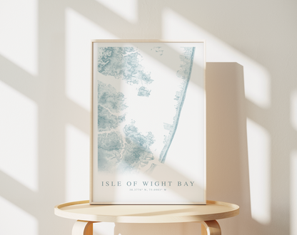 Isle of Wight Bay Map Print