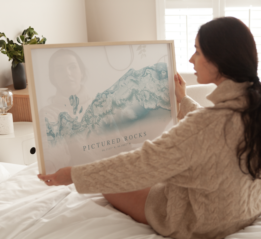 Pictured Rocks Map Print