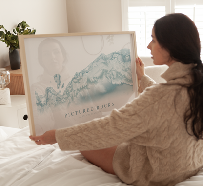 Pictured Rocks Map Print