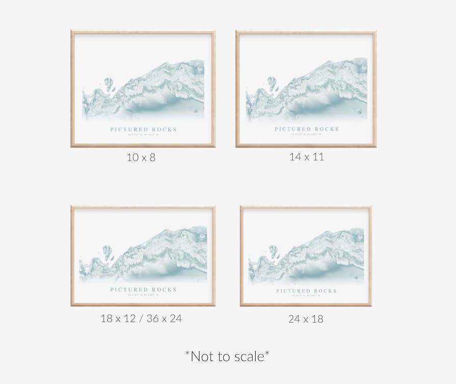 Pictured Rocks Map Print