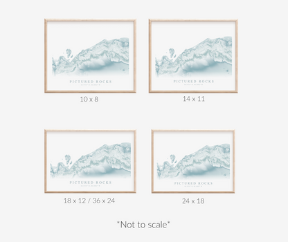Pictured Rocks Map Print