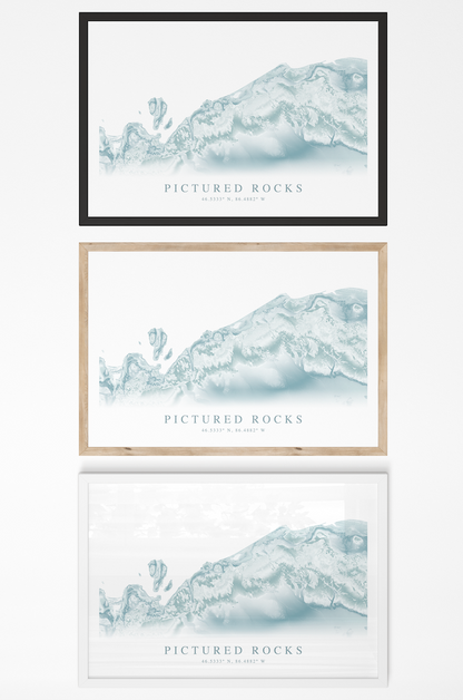 Pictured Rocks Map Print
