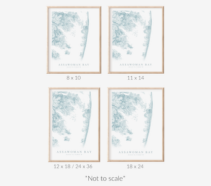 Assawoman Bay Map Print