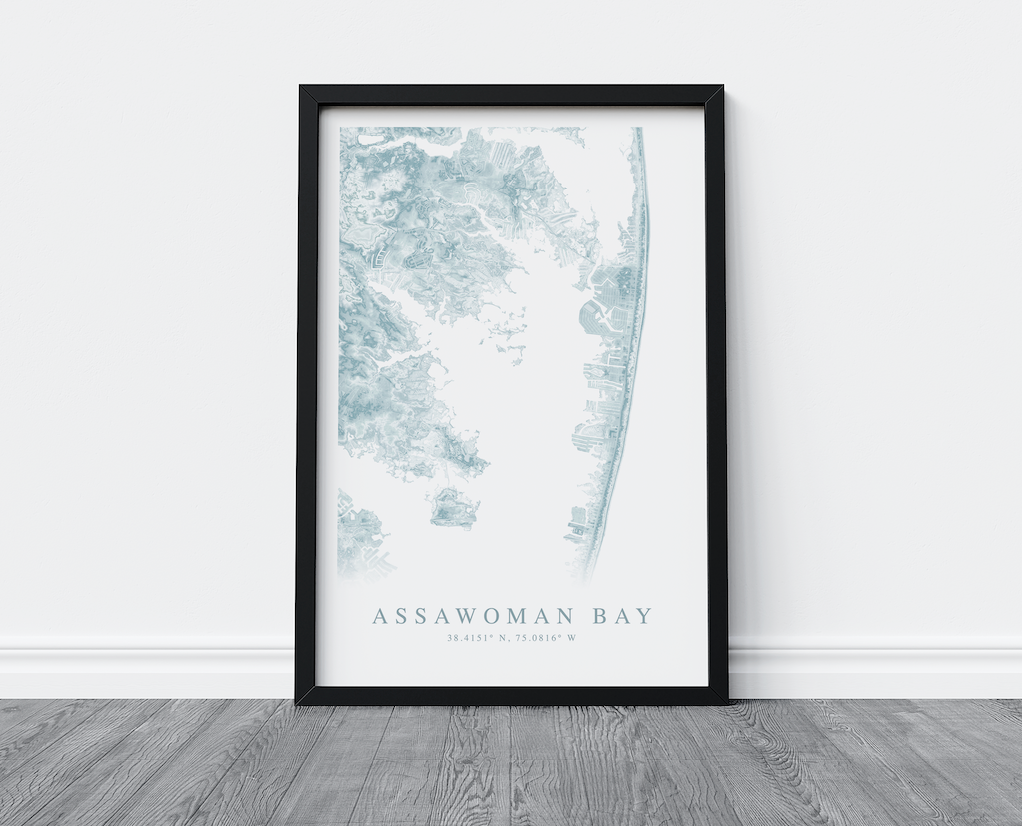 Assawoman Bay Map Print