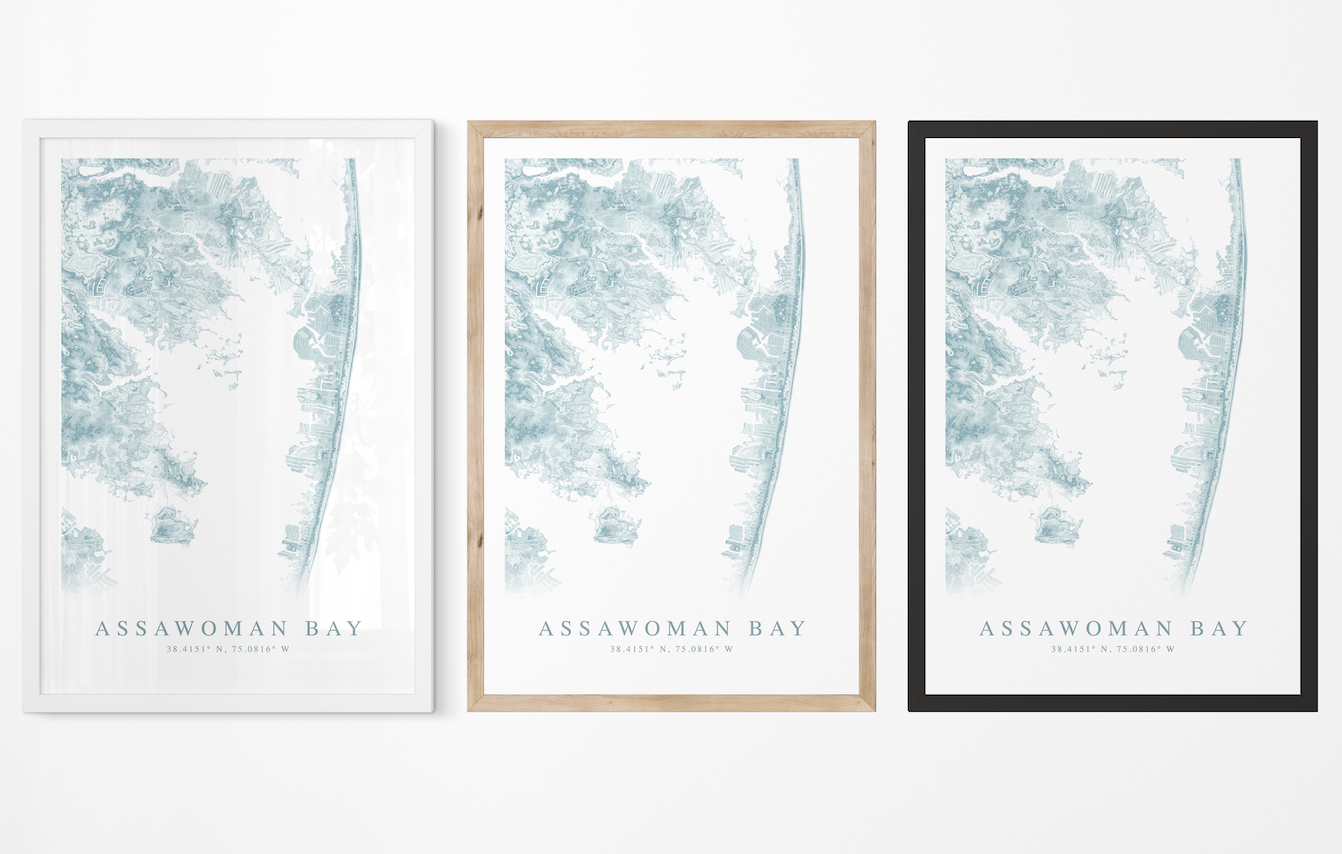 Assawoman Bay Map Print