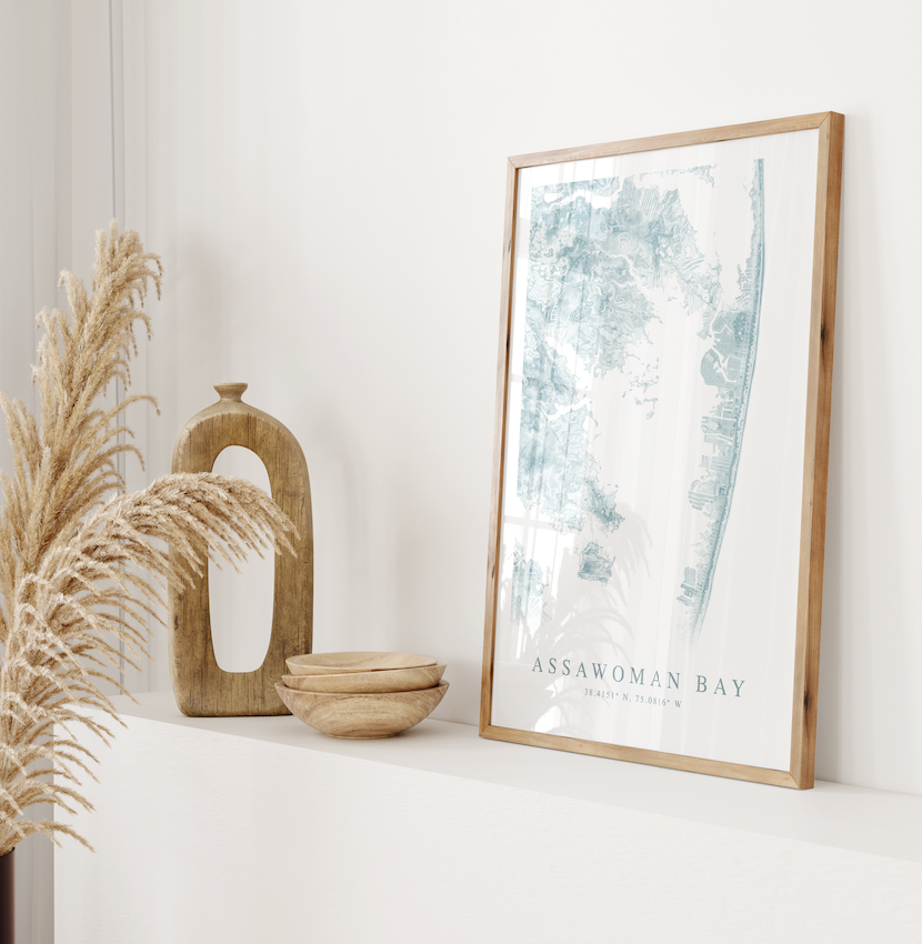Assawoman Bay Map Print