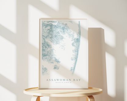 Assawoman Bay Map Print