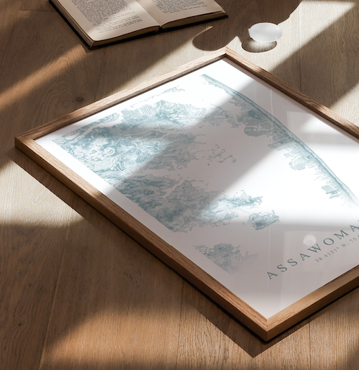 Assawoman Bay Map Print