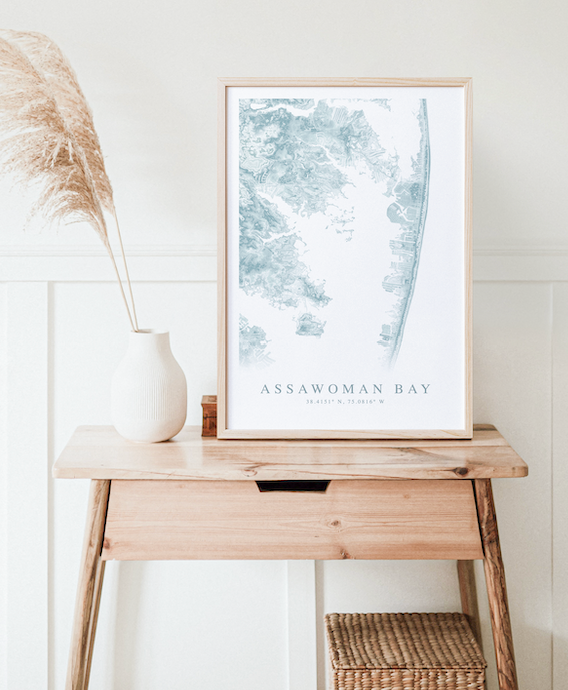 Assawoman Bay Map Print