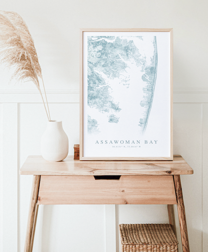 Assawoman Bay Map Print