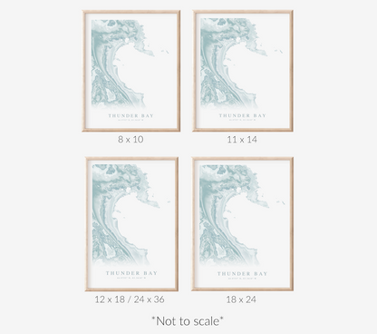 Thunder Bay MI Map Print