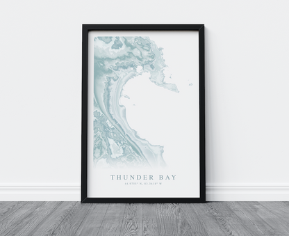 Thunder Bay MI Map Print
