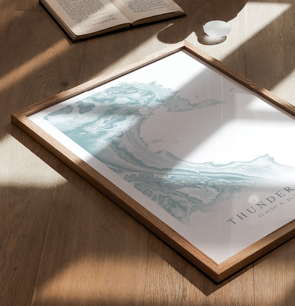 Thunder Bay MI Map Print