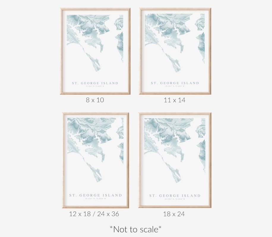 St. George Island MD Map Print