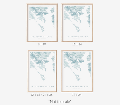 St. George Island MD Map Print
