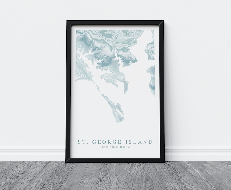St. George Island MD Map Print