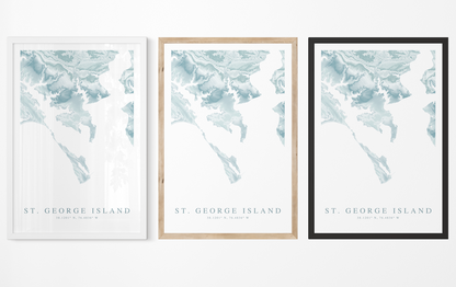 St. George Island MD Map Print