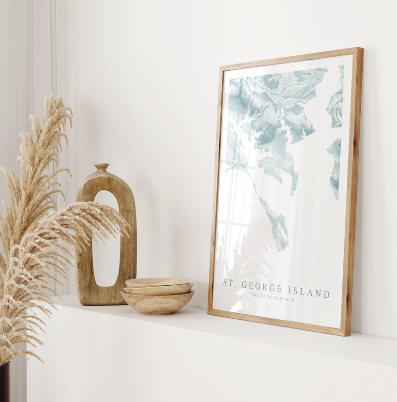 St. George Island MD Map Print