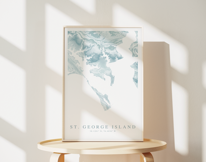 St. George Island MD Map Print