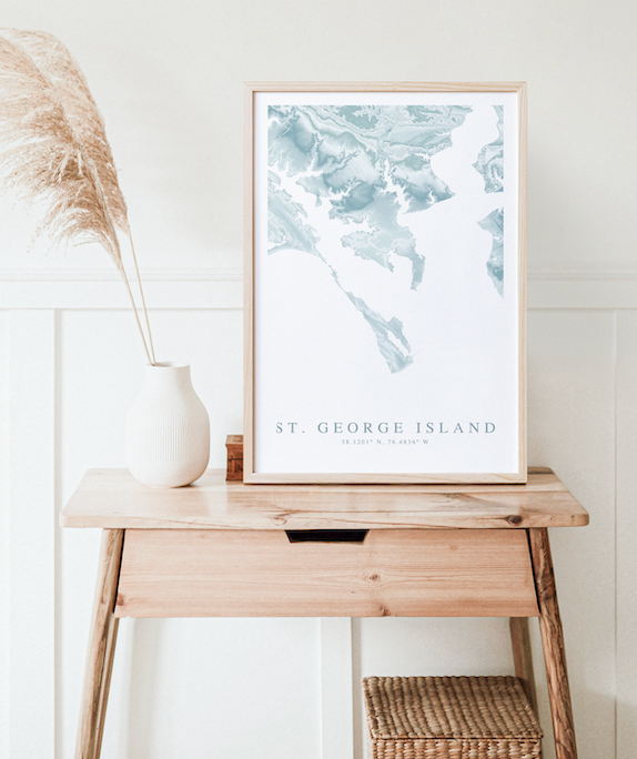 St. George Island MD Map Print
