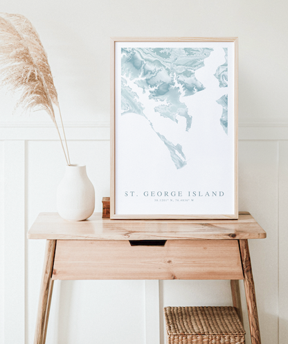 St. George Island MD Map Print