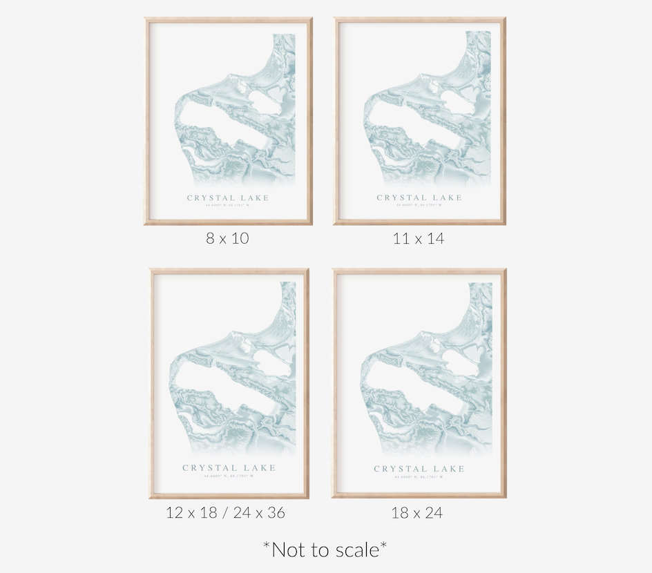 Crystal Lake MI Map Print