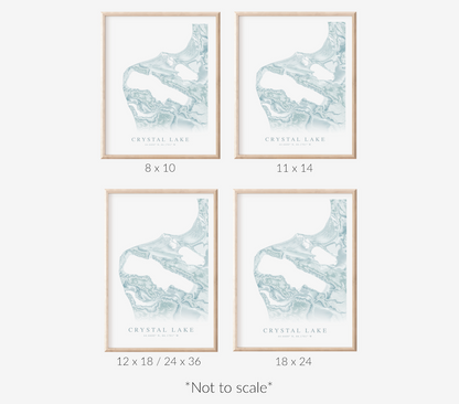 Crystal Lake MI Map Print
