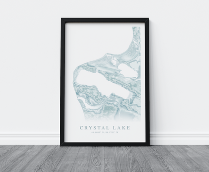 Crystal Lake MI Map Print