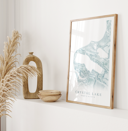 Crystal Lake MI Map Print