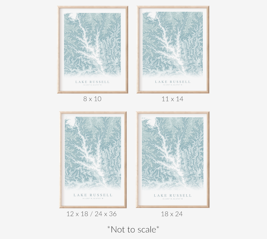 Lake Russell Map Print