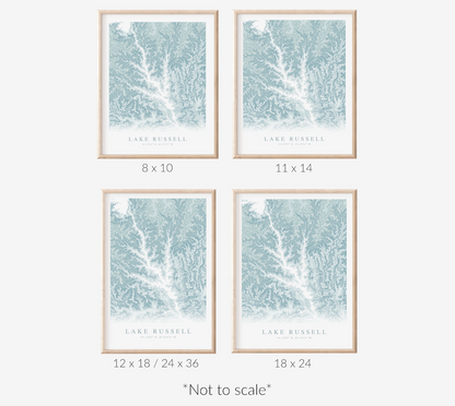 Lake Russell Map Print