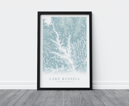 Lake Russell Map Print