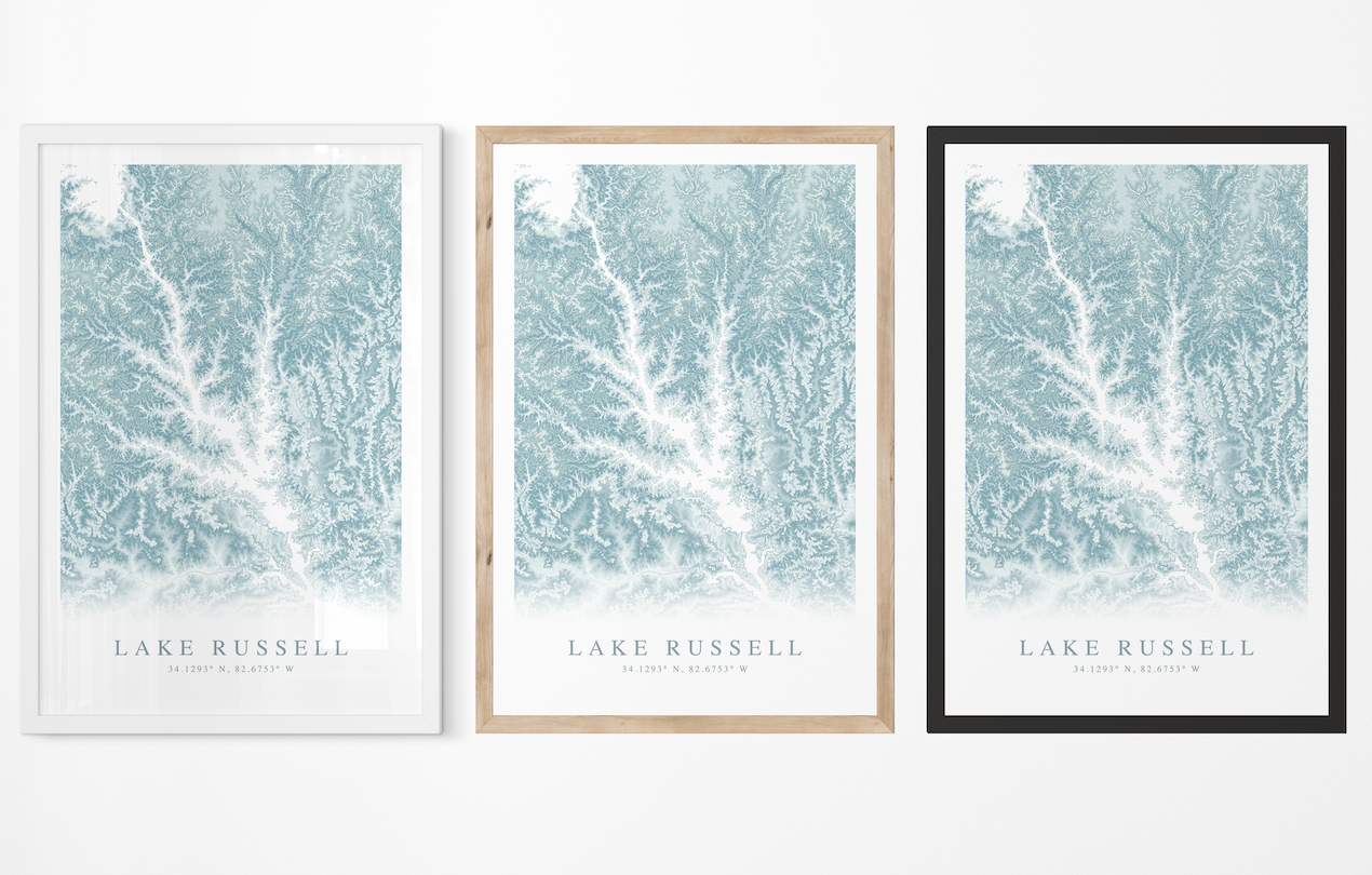 Lake Russell Map Print