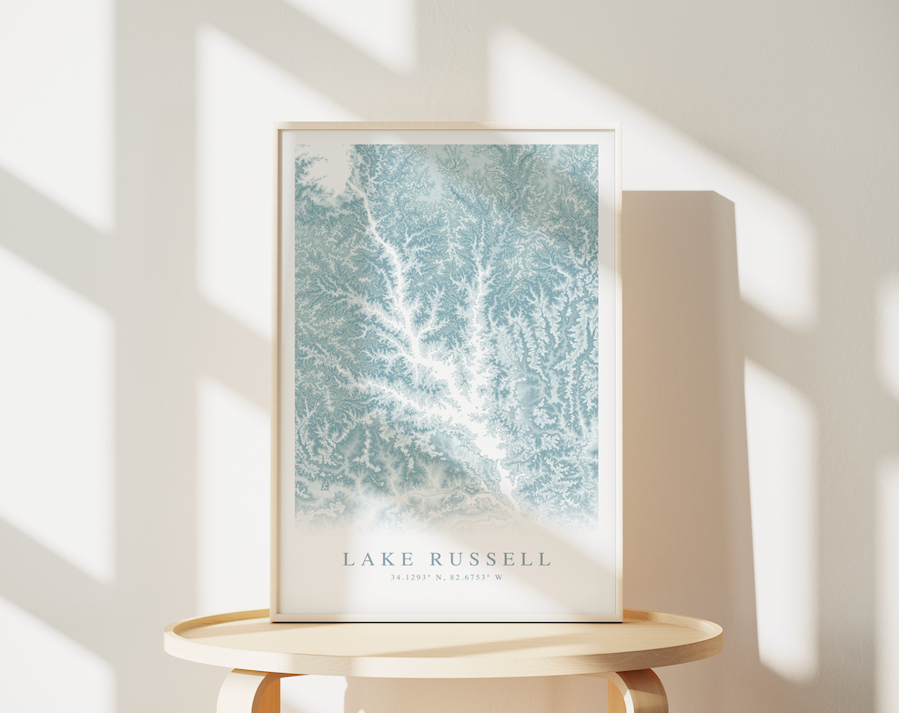 Lake Russell Map Print