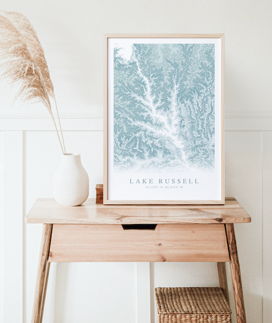 Lake Russell Map Print