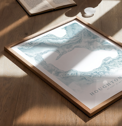 Houghton Lake Map Print